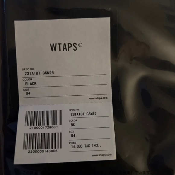 WTAPS Printed Logo Tshirt Black Size 04 US men’s XL - Picture 3 of 3